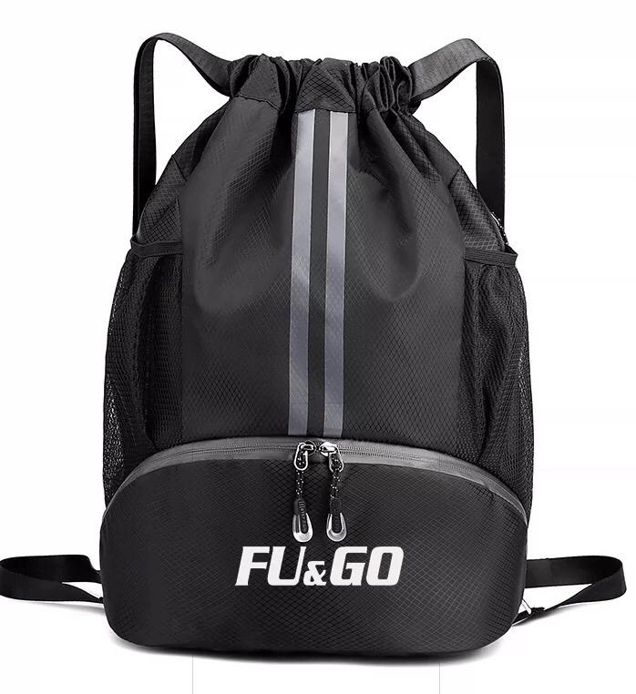 Backpack - Sports - Black - with dry and wet compartments